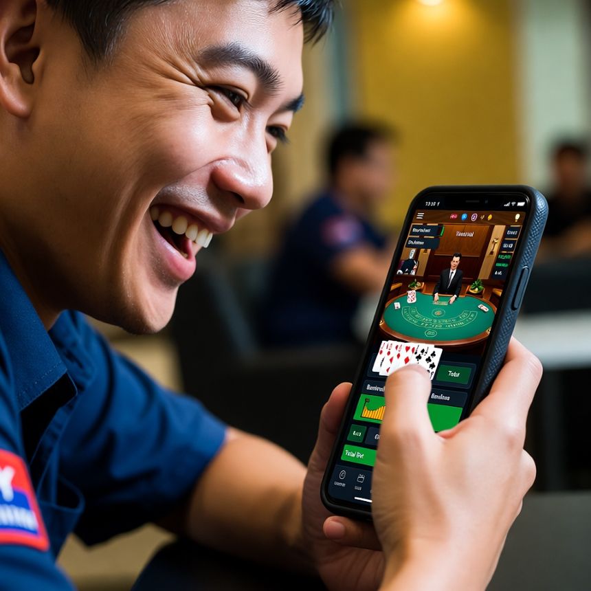 playing baccarat online