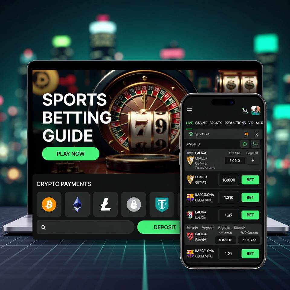 user interacting with a sports betting guide on a laptop or mobile device